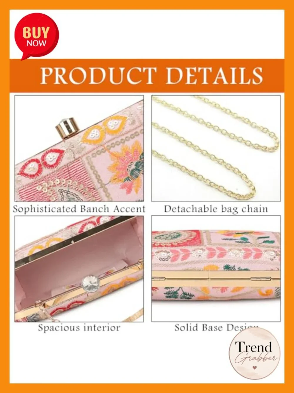 Hand Crafted Designer Box Clutch Zari Embroidery Evening Bag